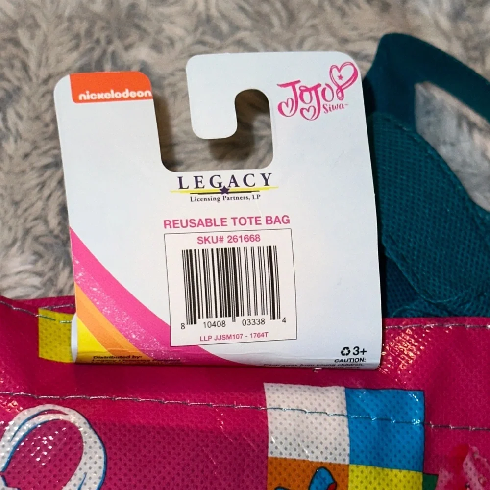 JoJo Siwa Reusable Tote Bag NWT